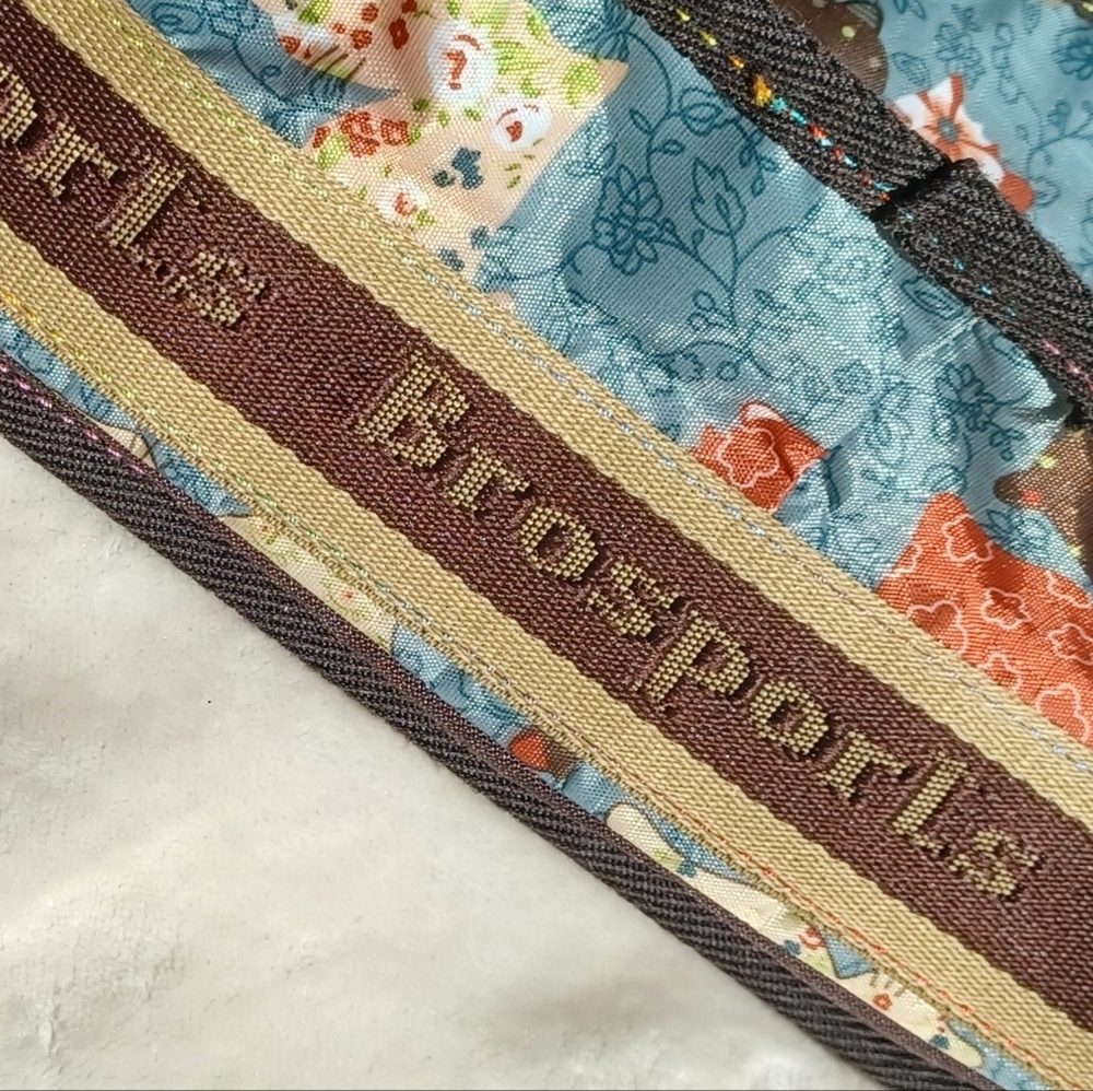Brosports lovable cats purse lots of pockets  zippers blue patchwork cat bag - Picture 3 of 6